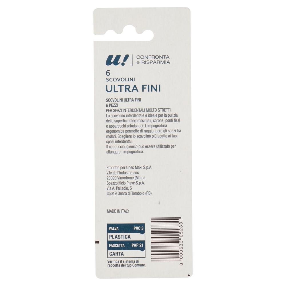 6 Scovolini Ultra Fini U! Confronta e Risparmia